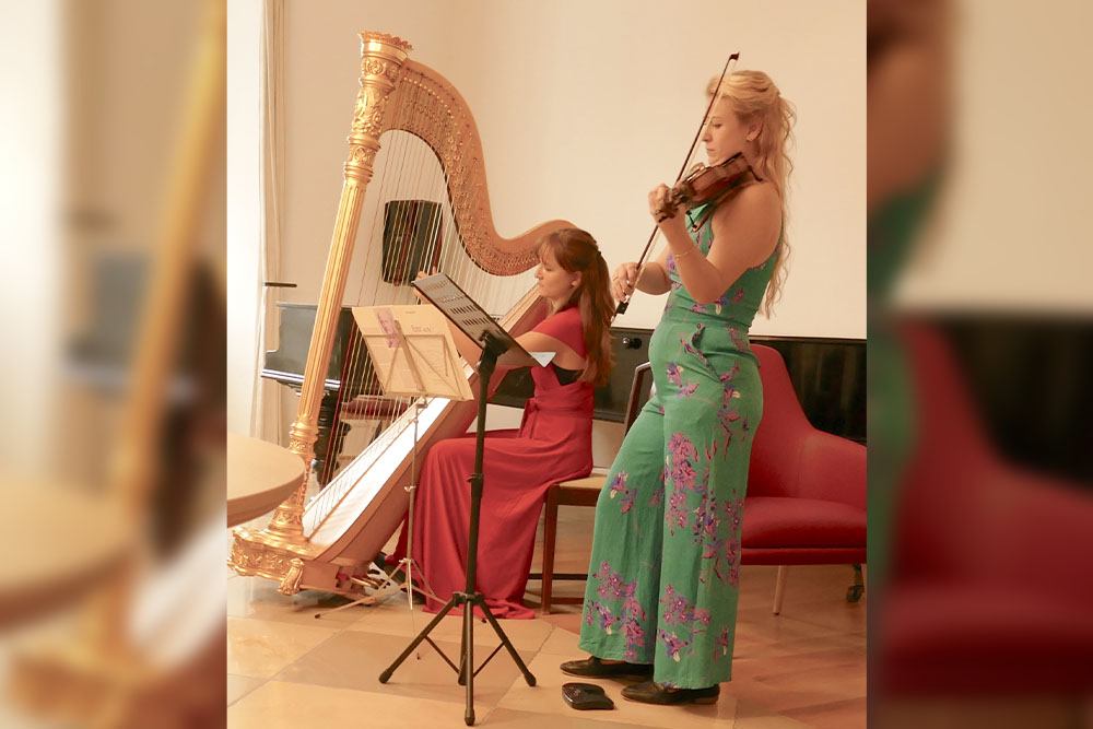 Malteser Ordenshaus Konzert Harfe und Violine 01 Malteser Ordenshaus Konzert Harfe und Violine 01
